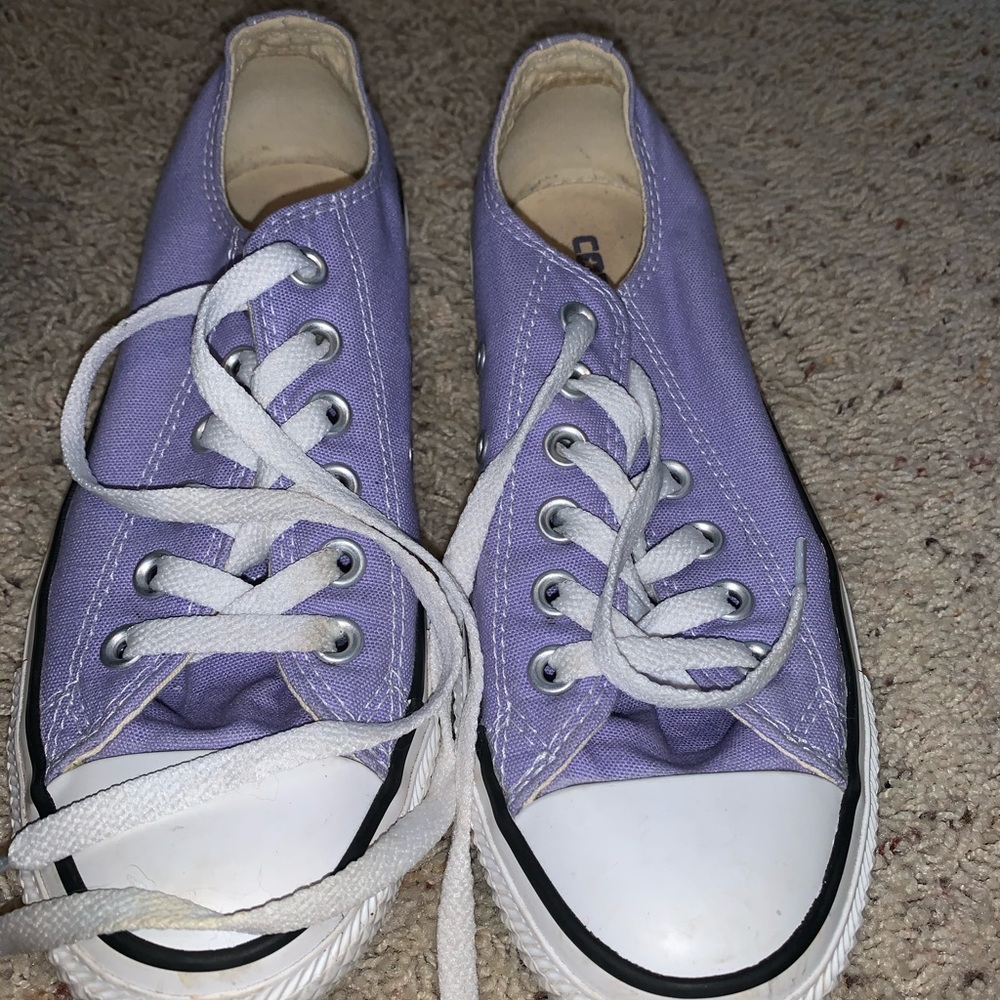 Lavender converse shoes